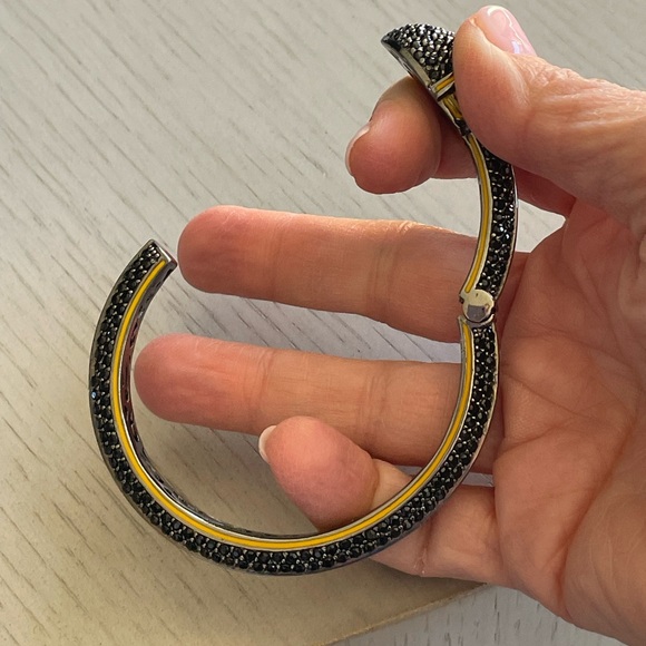 Matthew Campbell Laurenza MCL Yellow Deco Black Sapphire Bracelet - Picture 4 of 7